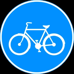 Mandatory path for cyclists.