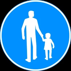 Mandatory path for pedestrians.