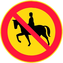 Equestrians prohibited.