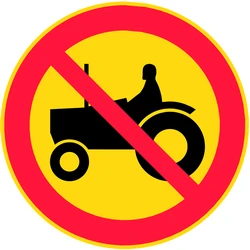 Tractors prohibited.