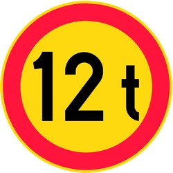 Vehicles heavier than indicated prohibited.