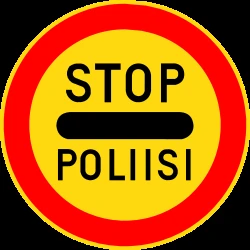 Entry prohibited (checkpoint).