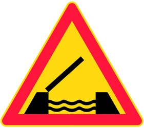 Warning for a movable bridge.