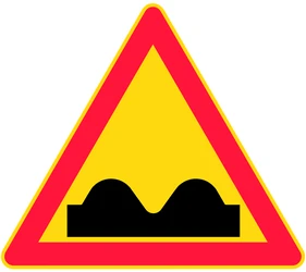 Warning for a bad road surface.