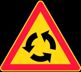 Warning for a roundabout.