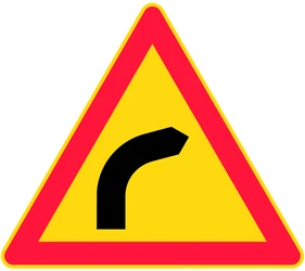 Warning for a curve to the right.