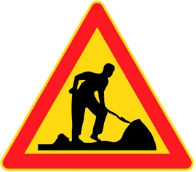 Warning for roadworks.