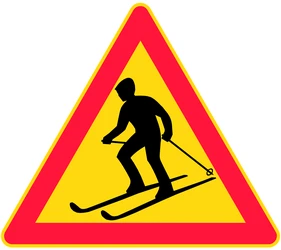 Warning for skiers.