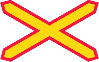 Warning for a railroad crossing with 1 railway.