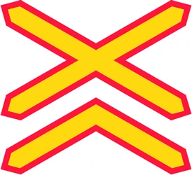 Warning for a railroad crossing with more than 1 railway.