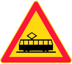 Warning for trams.