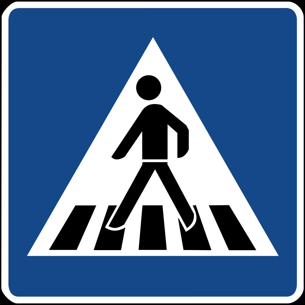 Crossing for pedestrians.