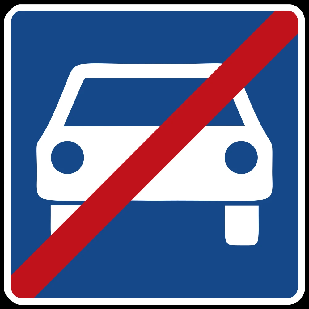 End of the expressway.