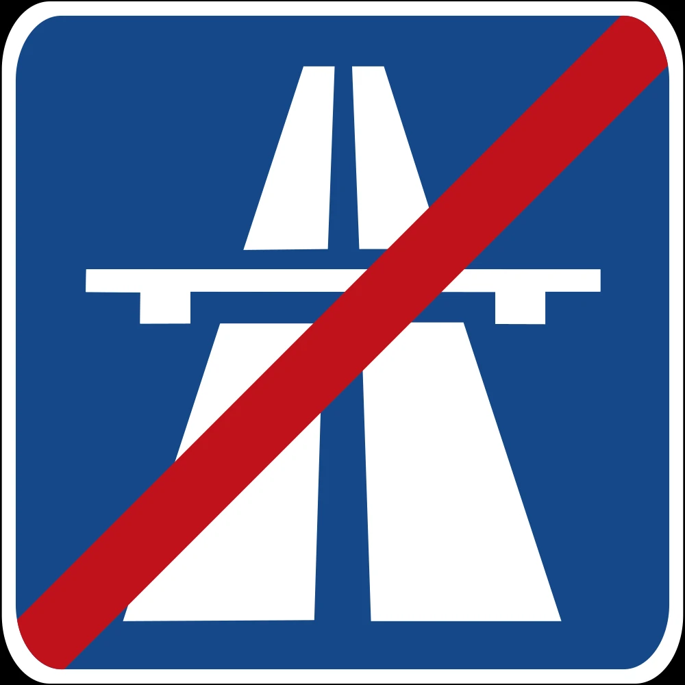 End of the motorway.