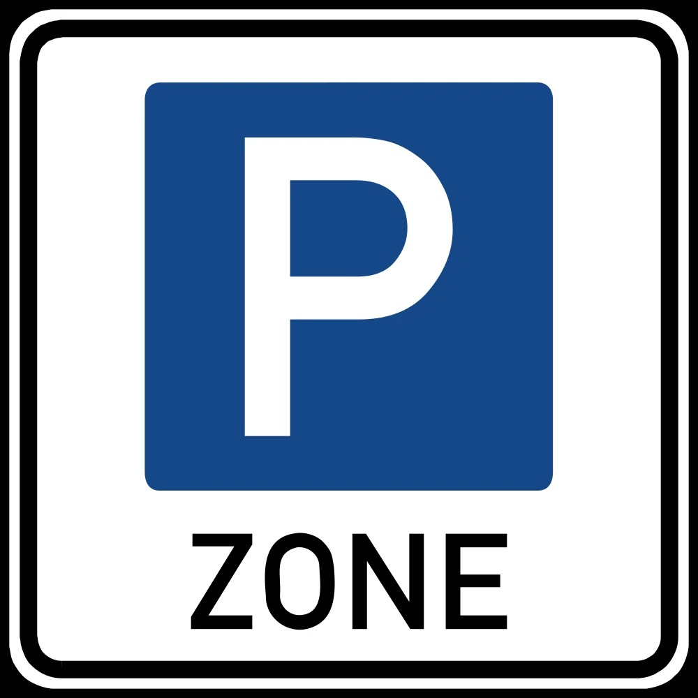 Begin of a parking zone.