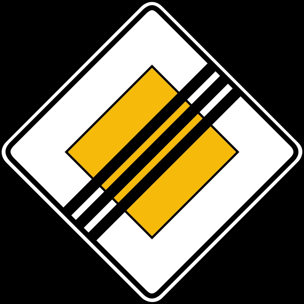 End of the priority road.