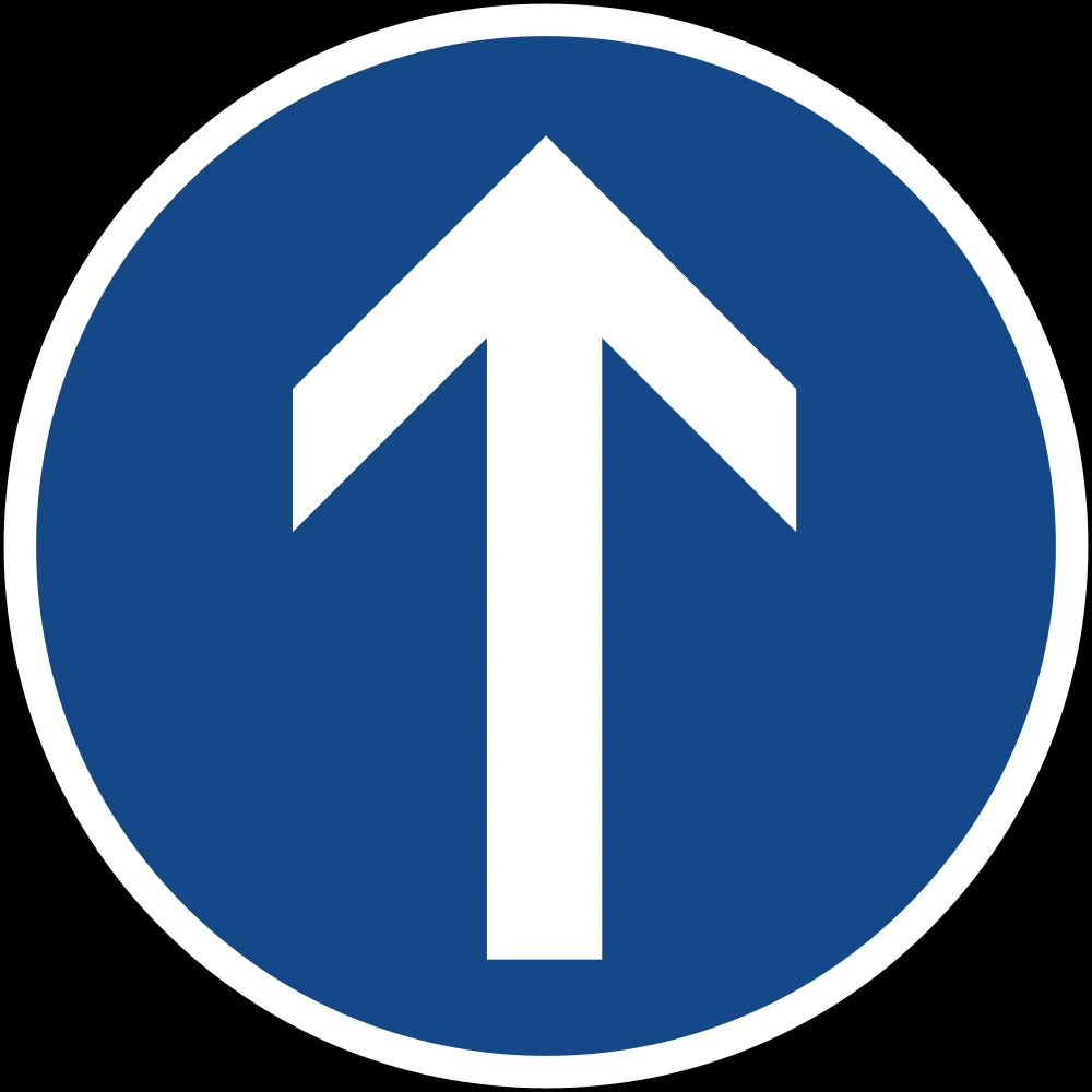 Driving straight ahead mandatory.