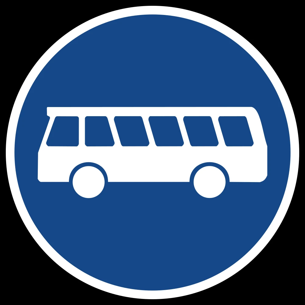 Mandatory lane for buses.