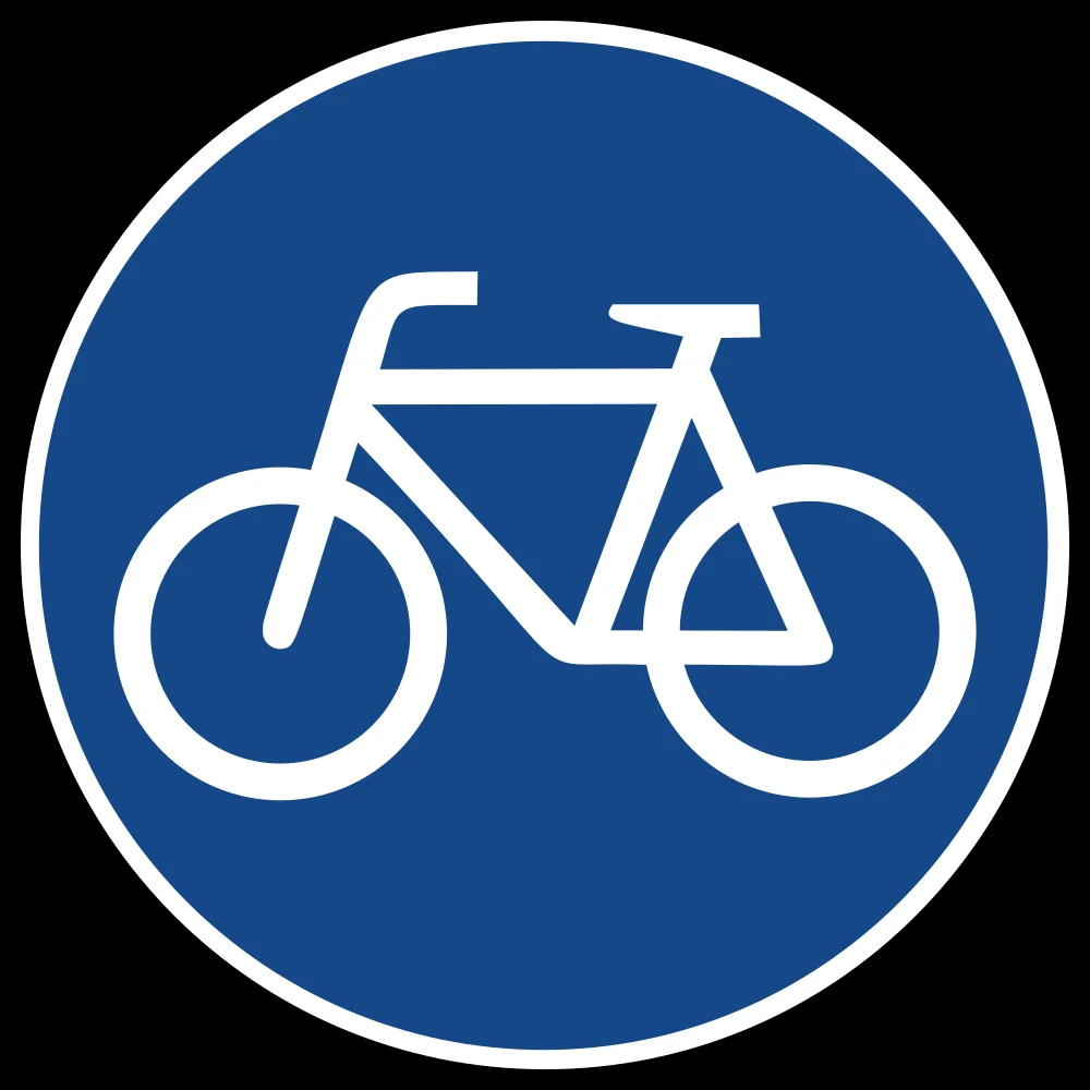 Mandatory path for cyclists.