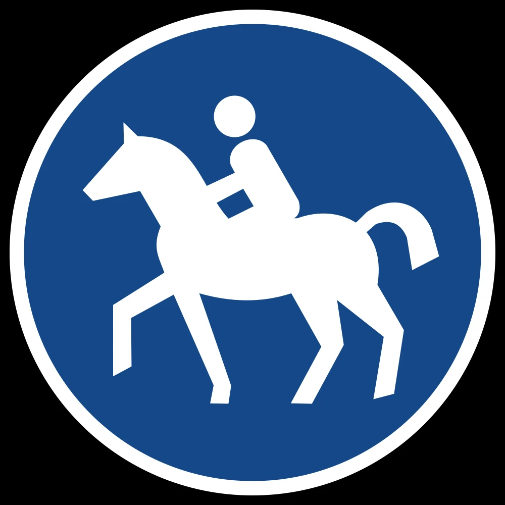 Mandatory path for equestrians.
