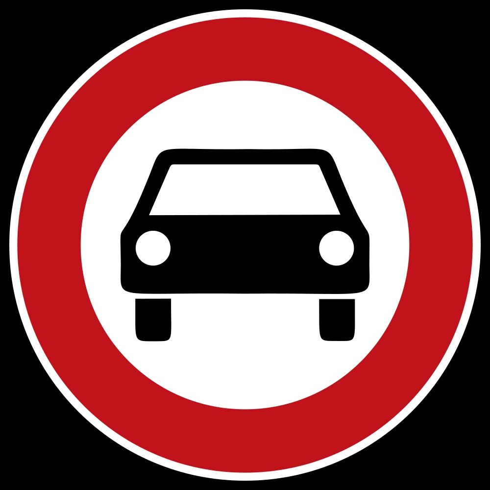 Cars prohibited.