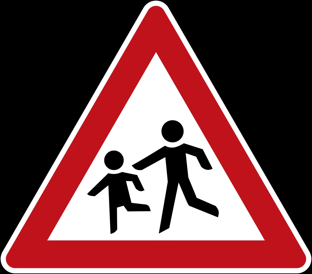 Warning for children.