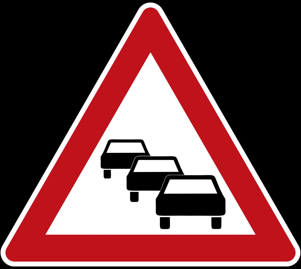 Warning for traffic jams.