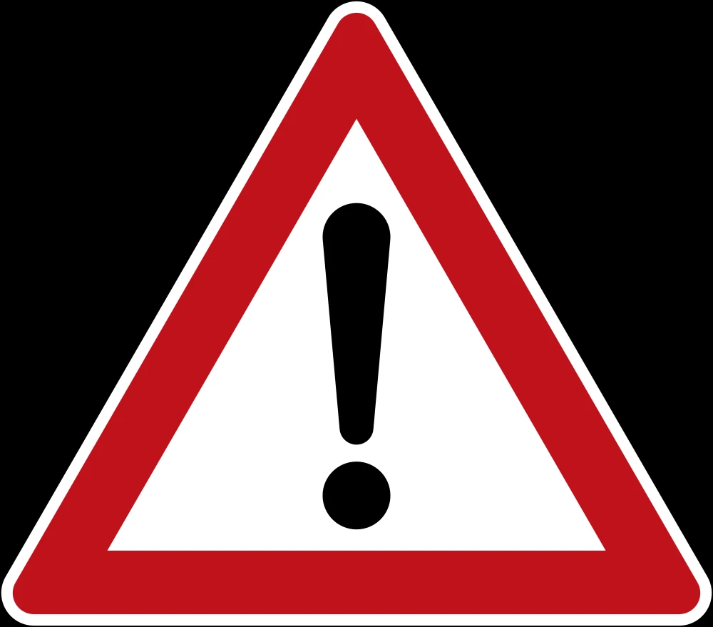 Warning for a danger with no specific traffic sign.