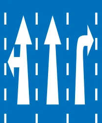 Overview of the lanes and their direction.