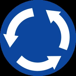 Mandatory direction of the roundabout.