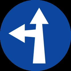 Driving straight ahead or turning left mandatory.