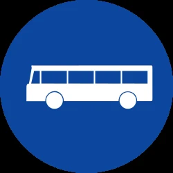 Mandatory lane for buses.