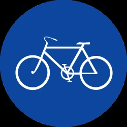 Mandatory path for cyclists.
