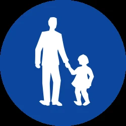 Mandatory path for pedestrians.