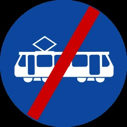End of the lane for trams.