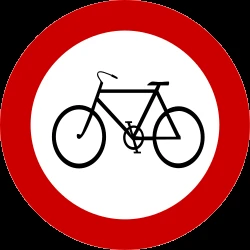 Cyclists prohibited.
