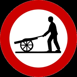 Handcarts prohibited.