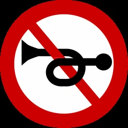 Using the horn prohibited.