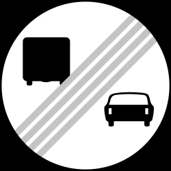 End of the overtaking prohibition for trucks.