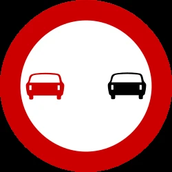 Overtaking prohibited.