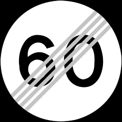 End of the speed limit.