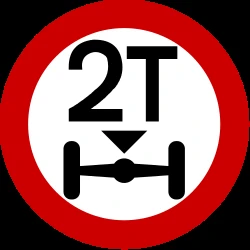 Vehicles with an axle weight heavier than indicated prohibited.