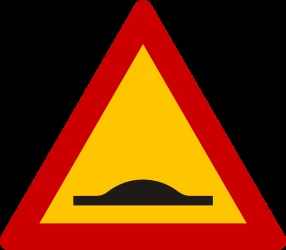 Warning for a speed bump.
