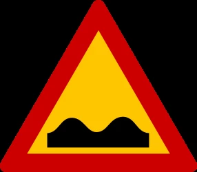 Warning for a bad road surface.