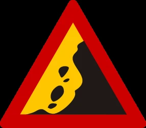 Warning for falling rocks.