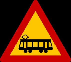 Warning for trams.