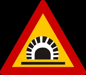 Warning for a tunnel.