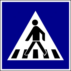 Crossing for pedestrians.