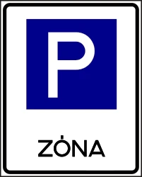 Begin of a parking zone.