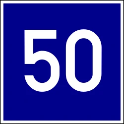 Begin of an advisory speed limit.